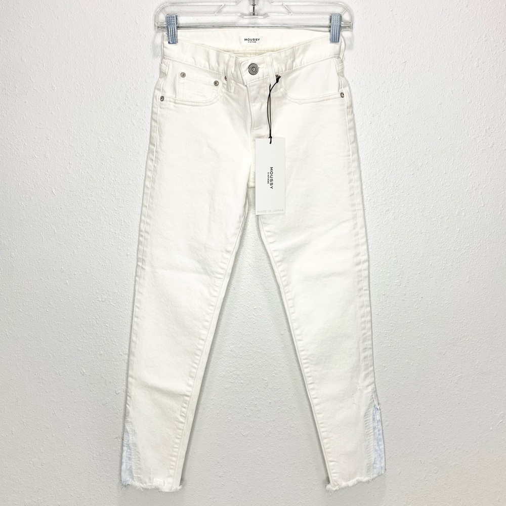 Moussy Vintage Burnside White Skinny Jeans 24 NWT - Picture 12 of 15